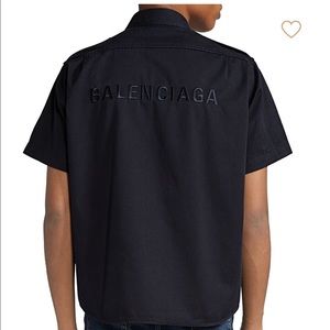 Balenciaga navy army shirt